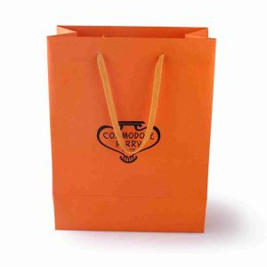 Artpaper 4C Orange Small Paper Shopping Bags Bulk odm