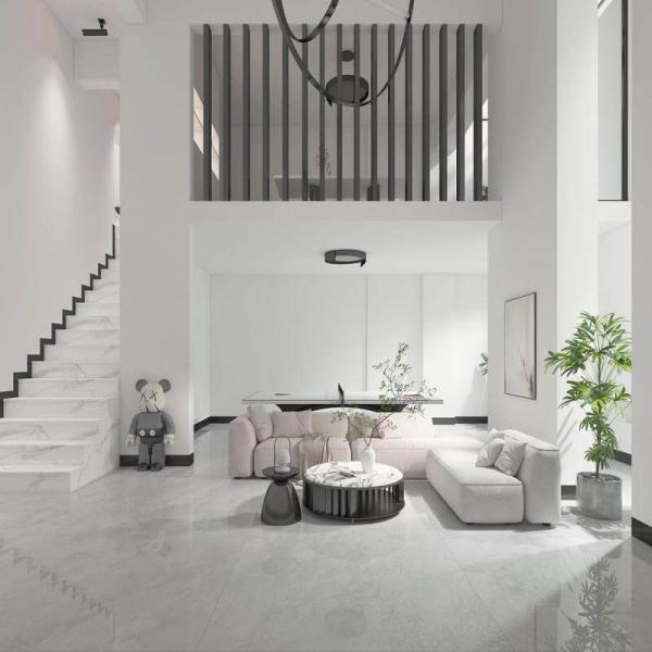 Gray Polished Glazed Porcelain Tile 1200x1200mm Indoor Wall Floor