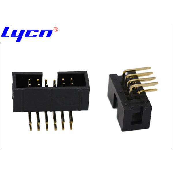 90 Degree Pin Male Header Connector Right Angle 2.0mm Pitch PA9T Gold Tin Plating