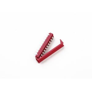 Red 12 Pin Ribbon Cable Connector , Flat Ribbon Cable Connectors PBT Material