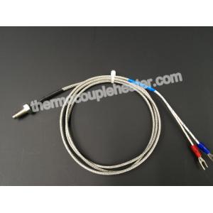Type K M6 Screw Threaded Thermocouple Temperature Sensor , SS Braid Lead Wire