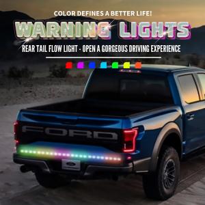 12V 1.2M Car Rear Trunk Tail Light LED RGB Strip Brake Lights Rear Tail Warning