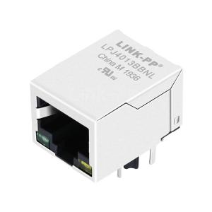 Cheap YDS 13F-63CGYD2SNW2NL Compatible LINK-PP LPJ4013BBNL 10/100 Base-T Tab Down Green/Yellow Led 1x1 Port Ethernet Connector RJ45 Jack for sale