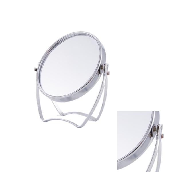 Quality Luxurious 360° Rotatable 1X/2X Magnification Cosmetic Table Mirror with Adjustable PU Leather Base wholesale