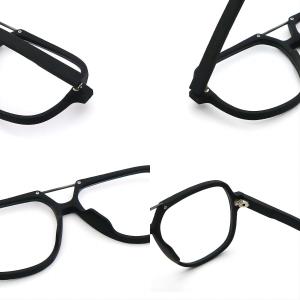 Handmade Retro Imitation Wood Acetate Optical Glasses Frame For Men And Women