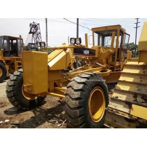 Used CAT 140H Motor Grader with Hydraulic Transmission and Wheeled Walking Mode