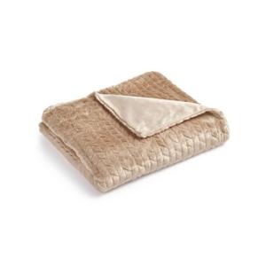 Wave Quilted Decorative Couch Throw Blanket Velvet Material Customized Size