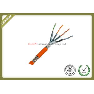 China 24AWG Cat7 STP Network Fiber Cable 1000ft For High Speed Transmission on sale