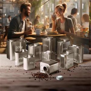 China Printing Design Food Grade Airtight Round Black Matte Tins Custom Coffee Tin Can Tea Metal Tins Container With Lid on sale