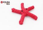 Natural Cotton Rope Pet Toys Red Color 3.5 x 20cm For Teething Cleaning /
