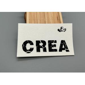 Good Washable White Microfiber Screen Printed Patches With Matte Silicone Logo