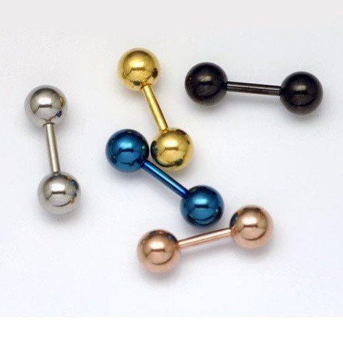 Retro 3 4 5 mm Men's Stainless Steel Ball Barbell Ear Piercing Studs Earrings Black Golden Sale Fashion