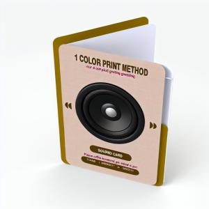 1 Color Print Method Sound Greeting Cards with Built-in Speaker and Music Card