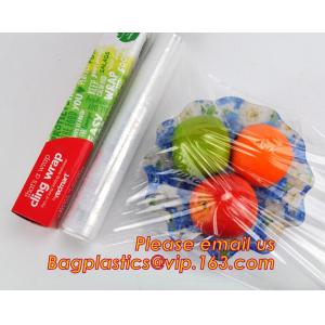 China Waterproof transparent pe pvc 12mic 30cm customized food wrap,China stretch cling wrap manufacturer pe food wrap with on sale