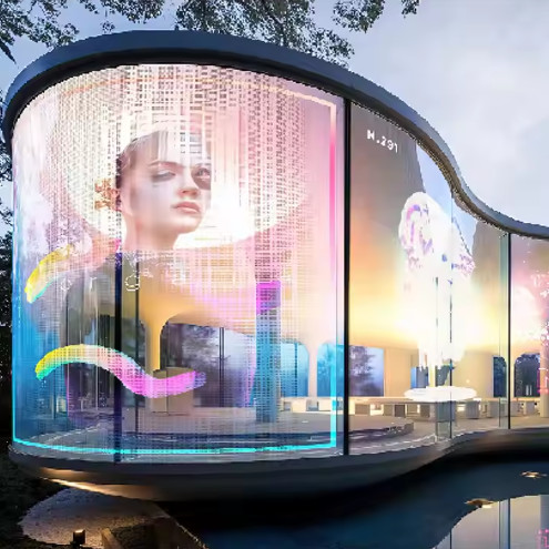 1000 Hours Average No Failure Waterproof IP43 Transparent Digital Display for