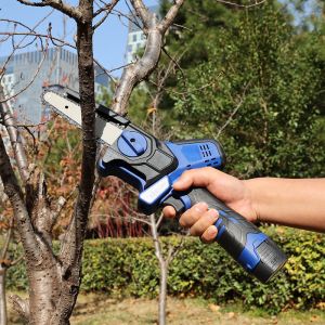 6 Inch Efficient Battery Chainsaw With Pump Oil Lightweight Cordless Electric