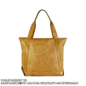 OEM Washable Recycled Kraft Dupont Paper Zip Lock Tyvek Tote Bags customised