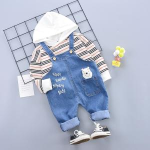 120cm 47.2in Childrens Denim Overalls Two Piece Spring And Autumn Sets