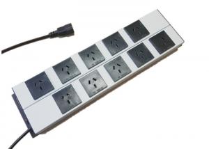 China Metal 10 Way Australia Relocatable Power Taps , Electrical Power Bar Flat Plug on sale