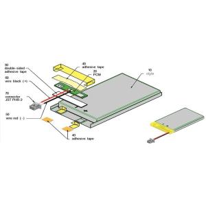 3.7V Cabinet Lamp Polymer Lithium Battery Human Body Sensor Lamp Lipo 8013104
