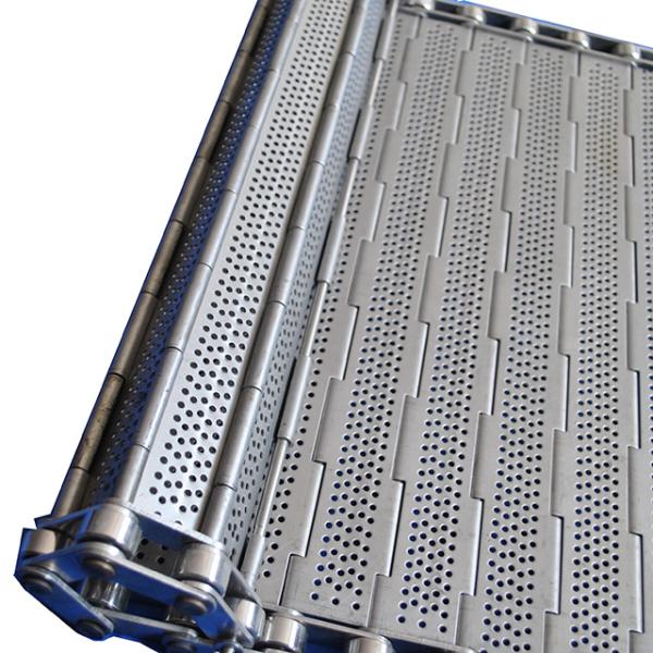 Stainless Steel Perforated 2mm Plate Link Conveyor Belt