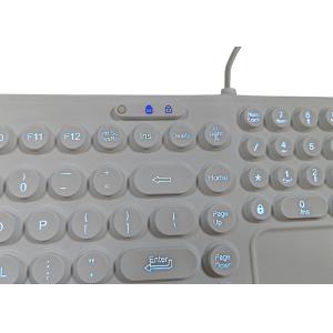 DOT Round Shape Medical Keyboard with touchpad and white LED supporting smart