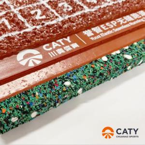 Recycled Rubber Semi-Prefabricated Running Track Sandwich System For Multi