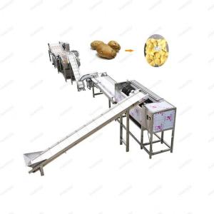 automatic potato chip production line 150-500kg/ h potato chips making machine