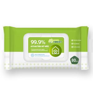 Custom 50gsm premium 80 sheets eco household cleaning wet wipes