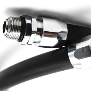Black Smooth Finish Fuel Dispensing Hose 4 Meters Long BSP NPT Head