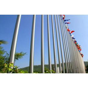 Various Shape Stainless Steel Flag Pole For City Squares / Customs Terminals /