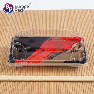 Eco-friendly disposable plastic square sushi tary for salmon