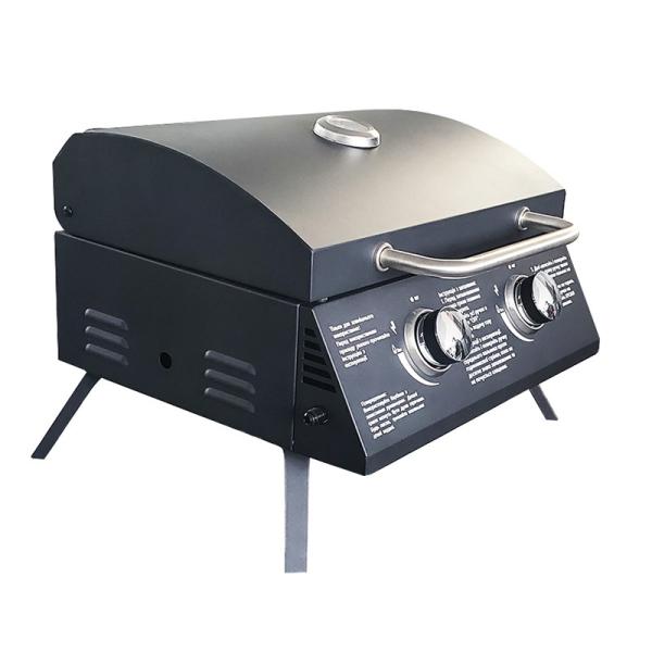 Portable Smokeless BBQ Gas Stove with Griller and Large Capacity Steel Folding