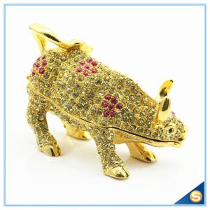 Wall Street Full Of Rhinestone Lucky Cattle Trinket Box Decoration Animal