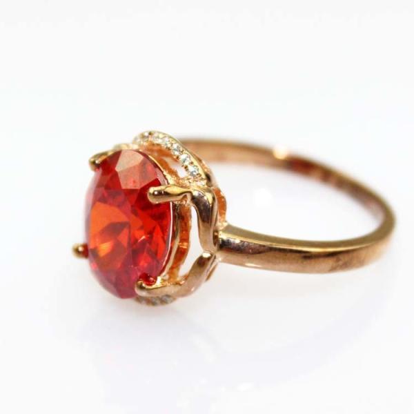 White Gold Plated 925 Silver Tanzanite Cubic Zircon Gemstone Ring (R227)