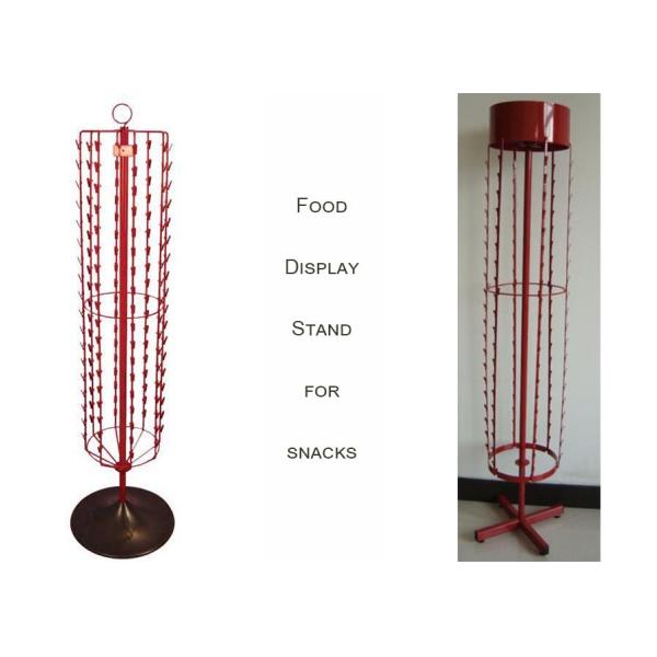 Quality Snake Package Potato Chip Display Rack / Six Sides Hanging Potato Chip Stand wholesale