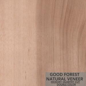 Natural Hickory Wood Veneer Double Color Popular Cabinet Wood Veneer FSC