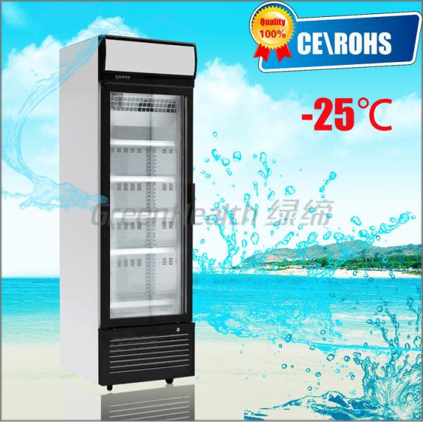 Quality One Door Small Glass Door Freezer -25 Degree Dynamic Cooling Eco Friendly wholesale