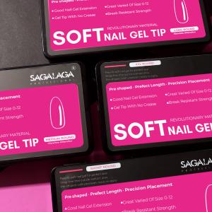 DIY Nail Art Natural Straight Full Cover Xxl Coffin Nail Tips Bulk No c Curve