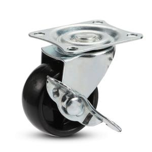 Polypropylene Swivel Caster White Black Color for Small Flat Furniture 3inch