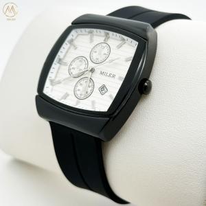 Custom White Dial Luxury Men's Watch Multiple Color Analog Display
