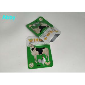 Quad Seal Tear Pet Food Pouch Customization Size For Chicken / Cattle / Sheep