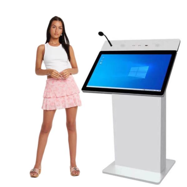 Smart Conference Room Lectern Podium Electric Height Adjustable Table Smart