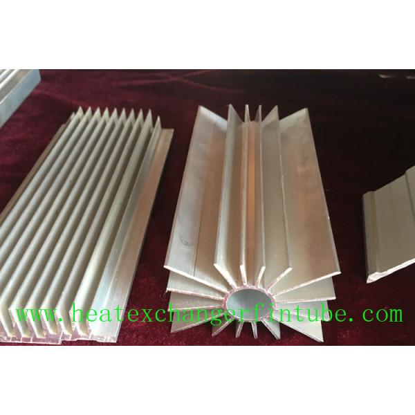 Quality Round Extruded Aluminum Heat Sink Profile With Small Longitudinal Fins wholesale