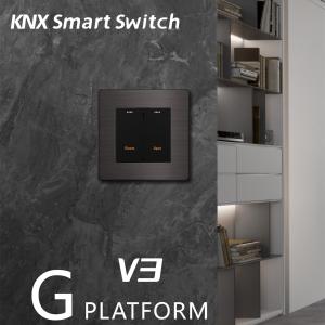 Controlling Light KNX Wall Switch 24V Tempered Glass Frame With Plastic Modular