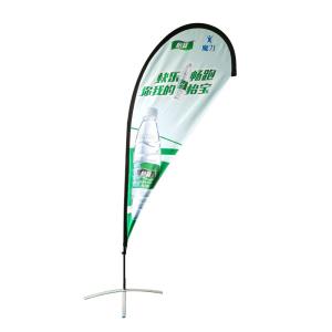 80x410cm Teardrop Custom Promotional Flags Dye Sublimation Printed