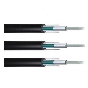 Single Mode 24 Core GYXTW Fiber Cable 70 Degree With Two Steel Wire