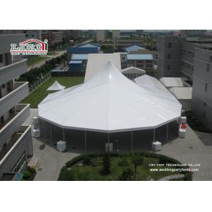 China Heavy Duty White High Peak Tents / Marquees , Clear Span Tents Structure For Event on sale