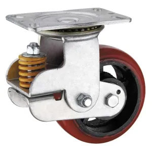 Cheap Total Lock Ball Bearing Polyurethane Casters Swivel With Lock Hollow Core Wheel 194mm Height for sale