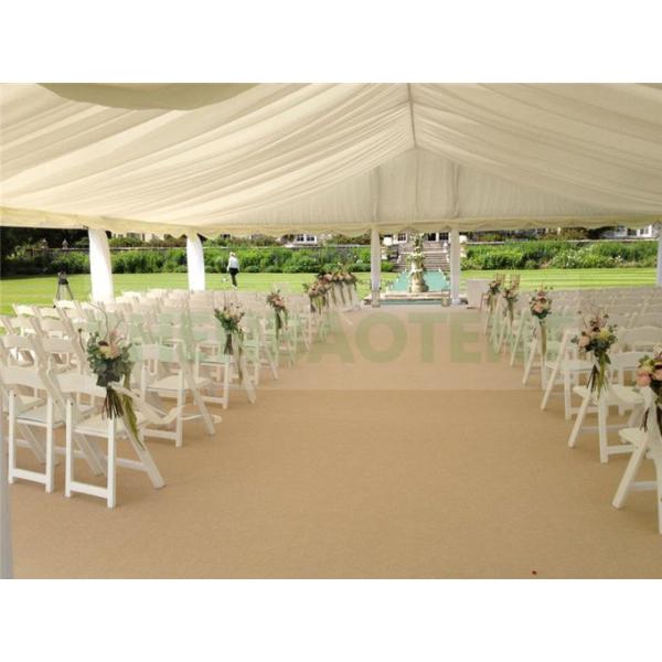 Outside Clear Span Tent , White Marquee Corporate Event Tent Cement Floor